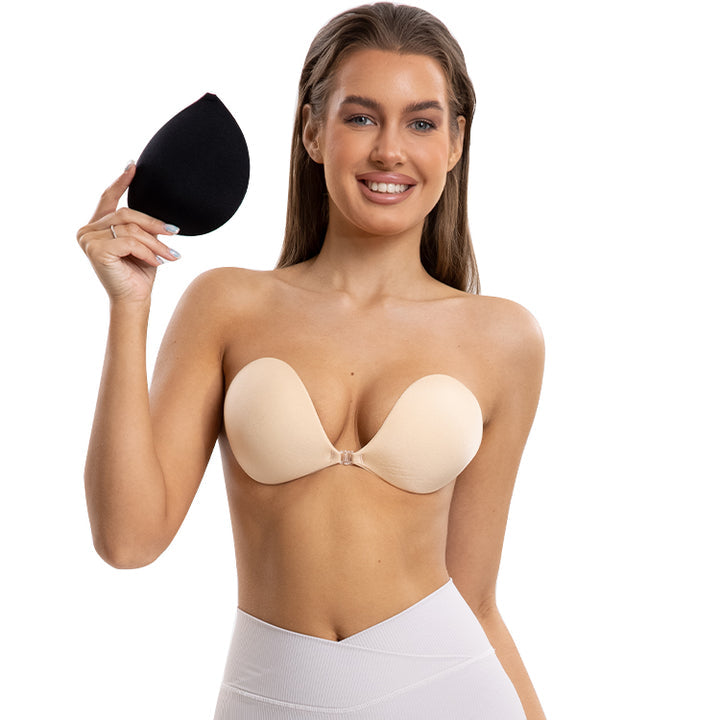 Adhesive Bra with Front Closure