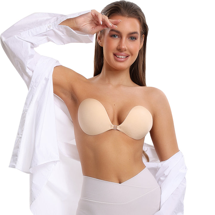 Adhesive Bra with Front Closure