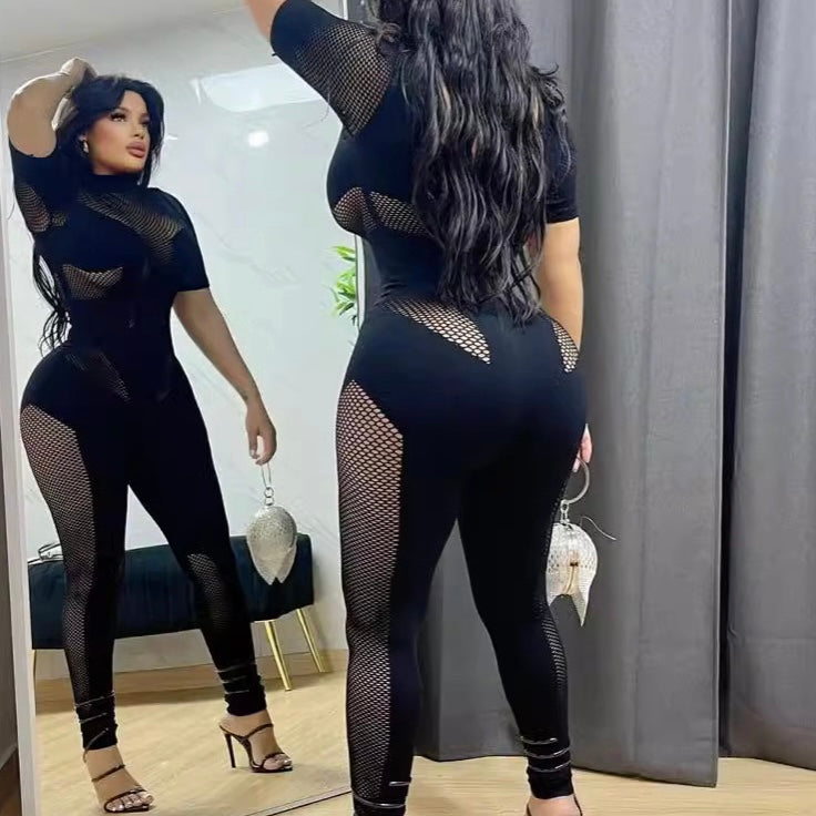 Black Seamless Jumpsuit