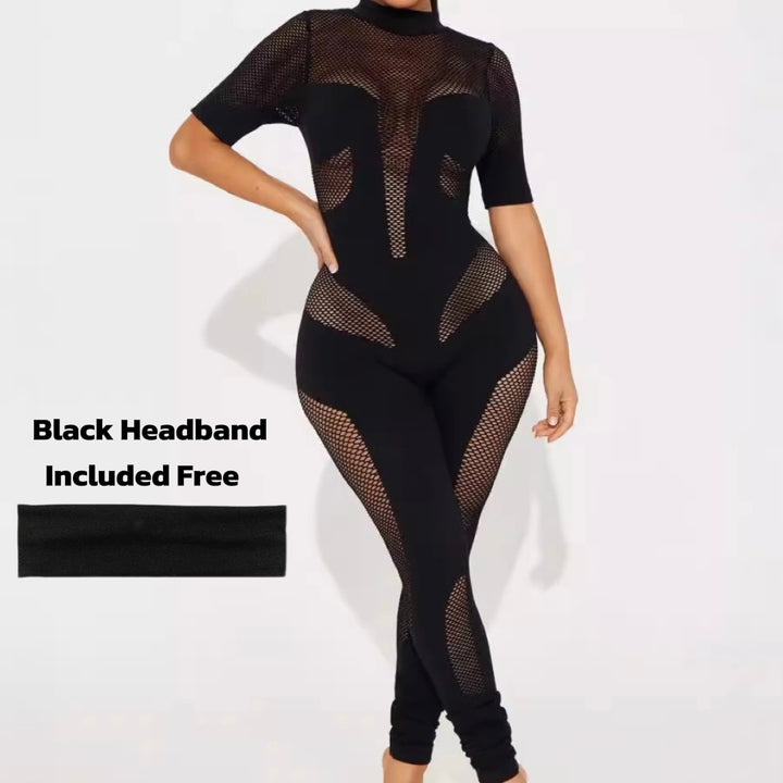 Black Seamless Jumpsuit