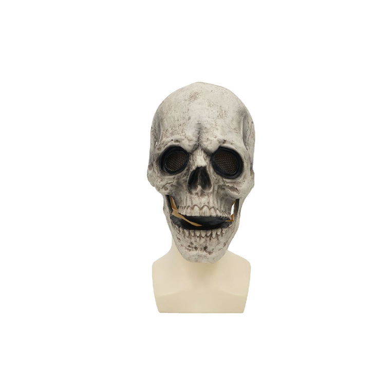 Full Head Skull Mask with Movable Jaw for Halloween