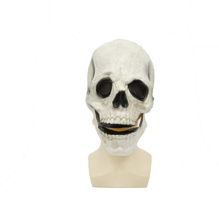 Full Head Skull Mask with Movable Jaw for Halloween