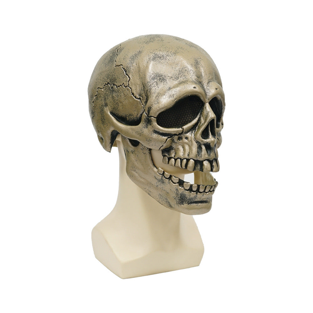 Full Head Skull Mask with Movable Jaw for Halloween