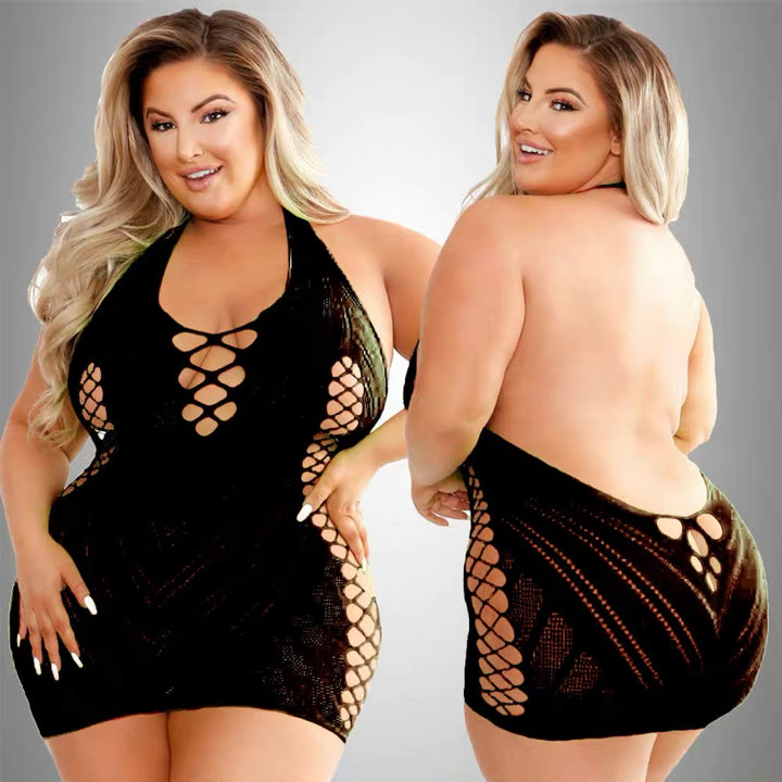 Plus Size Lace Bodycon Bodysuit