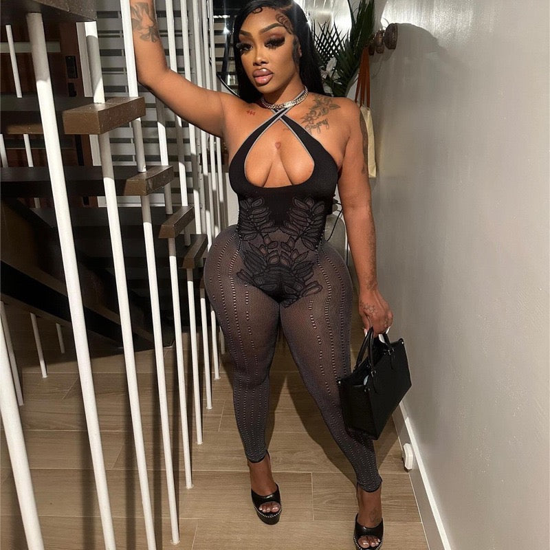 Plus Size Halter Backless Knitted Jumpsuit Set｜🎁 50% OFF for the 2nd 🖤