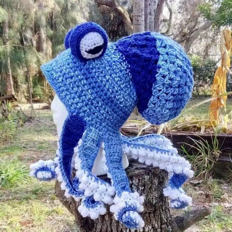 Knitted Octopus Woolen Hat